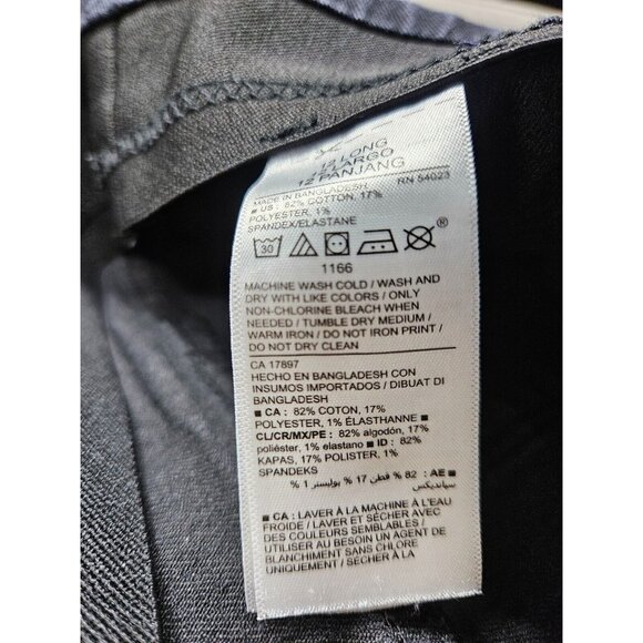 (3/$35) Old Navy Size 12 Long Skinny Mid Rise Pull On Stretch Grey Black Jeans - Picture 6 of 11